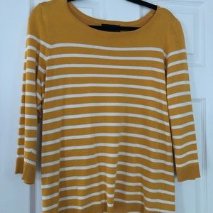 Yellow Striped lightweight sweater